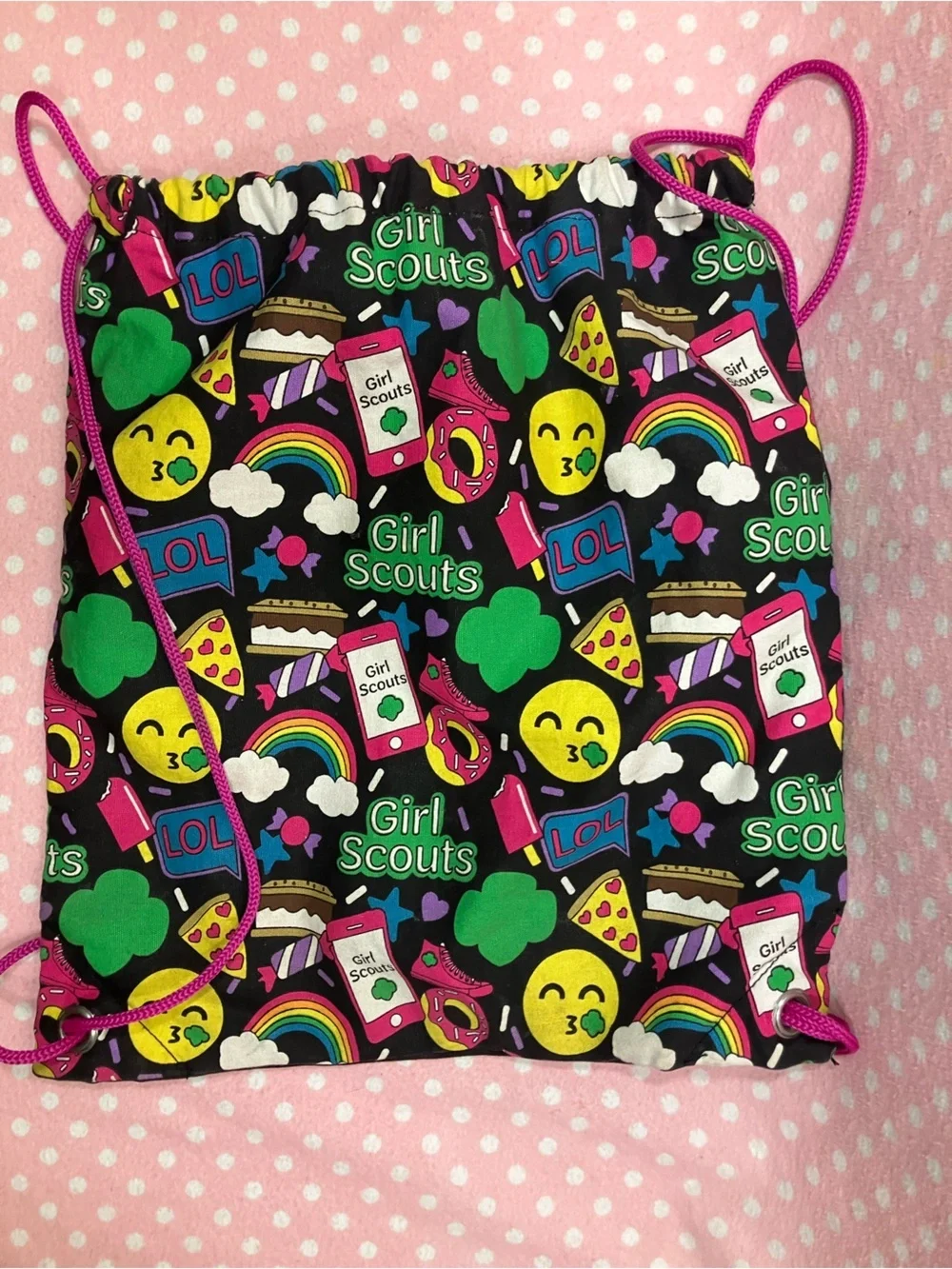 Girl Scouts of America drawstring backpack